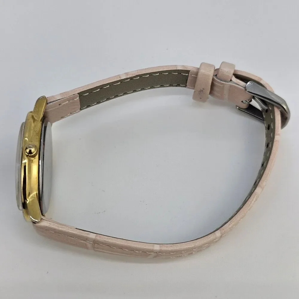 VTG Parmex Women's Watch 24MM MOP Dial New Pink Leather‎ Bands New Battery